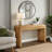 Arlow 43" Modern Acacia Wood Console Table with Dual Drawers Wide Top in Natural Brown Finish