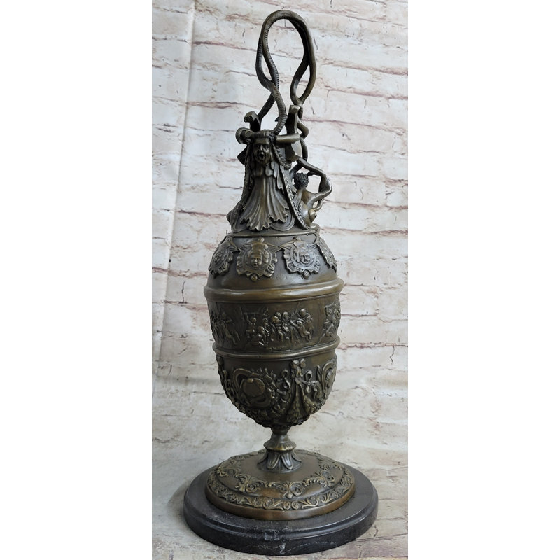 Sculpture grecque antique fabriquée à la main en bronze antique