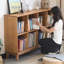 Bibliothèque de rangement en bois massif
