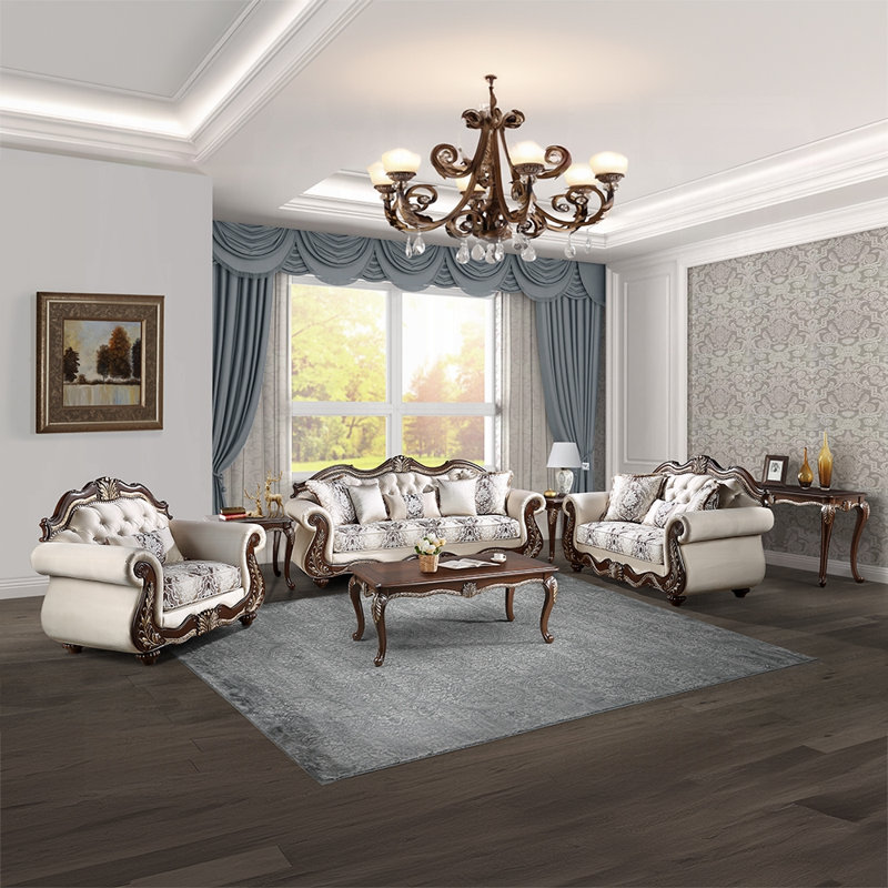 Causeuse en tissu beige Pierce