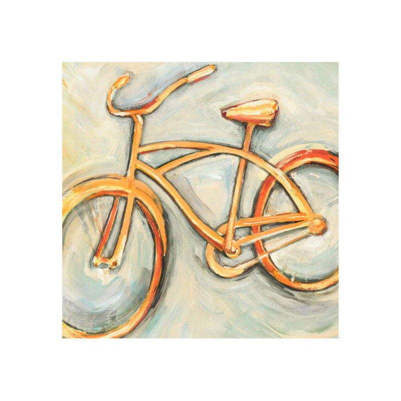 Tandem Ride II Print by Elena Carlie, Image Brush Gel, 36" H x 36" W x 1.5" D