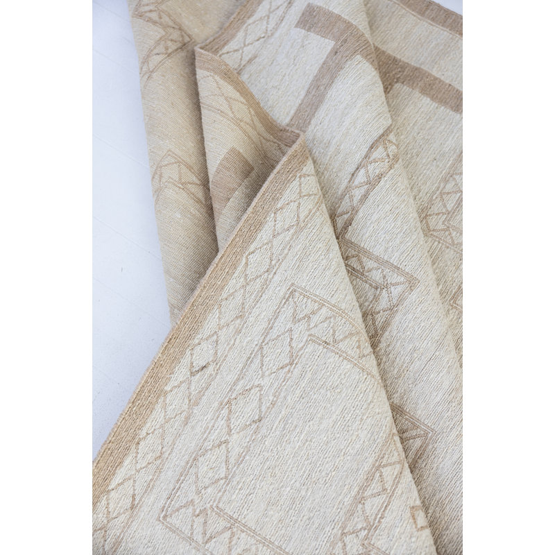 Paloma Hand Knotted Jute / Sisal Geometric Area Rug, Rectangle 6' x 9'