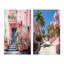 «Pink Miami Artful Facades», 2 pièces roses-617055490-617055548