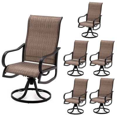 Bhairavi Swivel Patio Dining Armchair