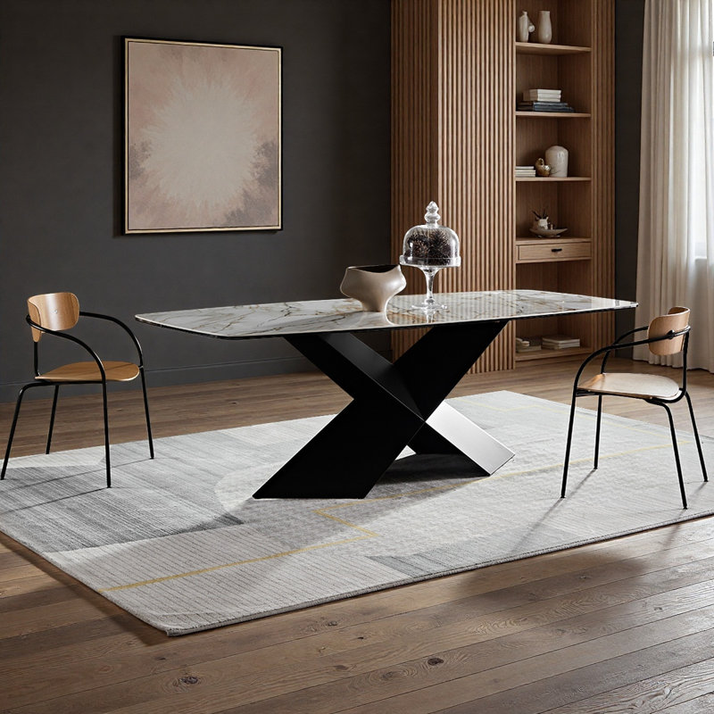 Modern Rectangular Sintered Stone Dining Table