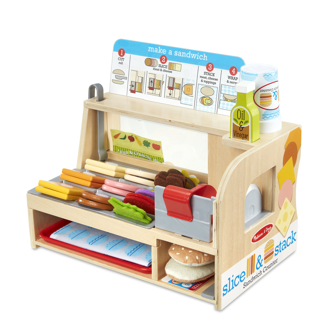 52 Piece Melissa & Doug Slice & Stack Sandwich Counter Learning Tools Melissa & Doug