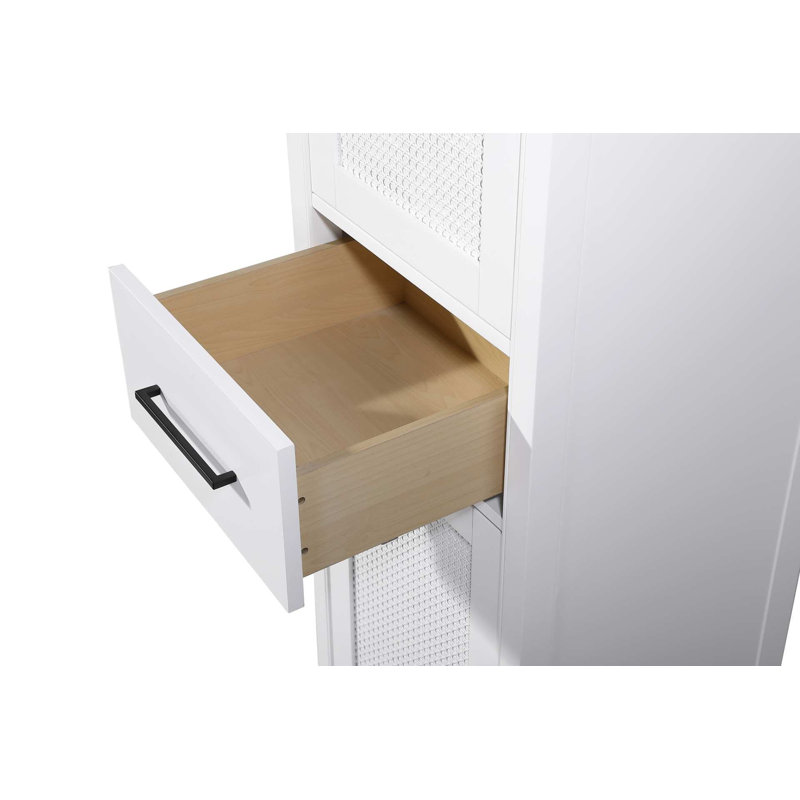 20 Inch Bath Storage Cabinet in White, 72" H x 20" W x 72" D, White