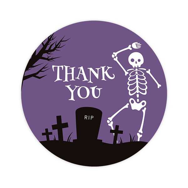 The Holiday Aisle® Thank You Skeleton In Graveyard Happy Halloween ...
