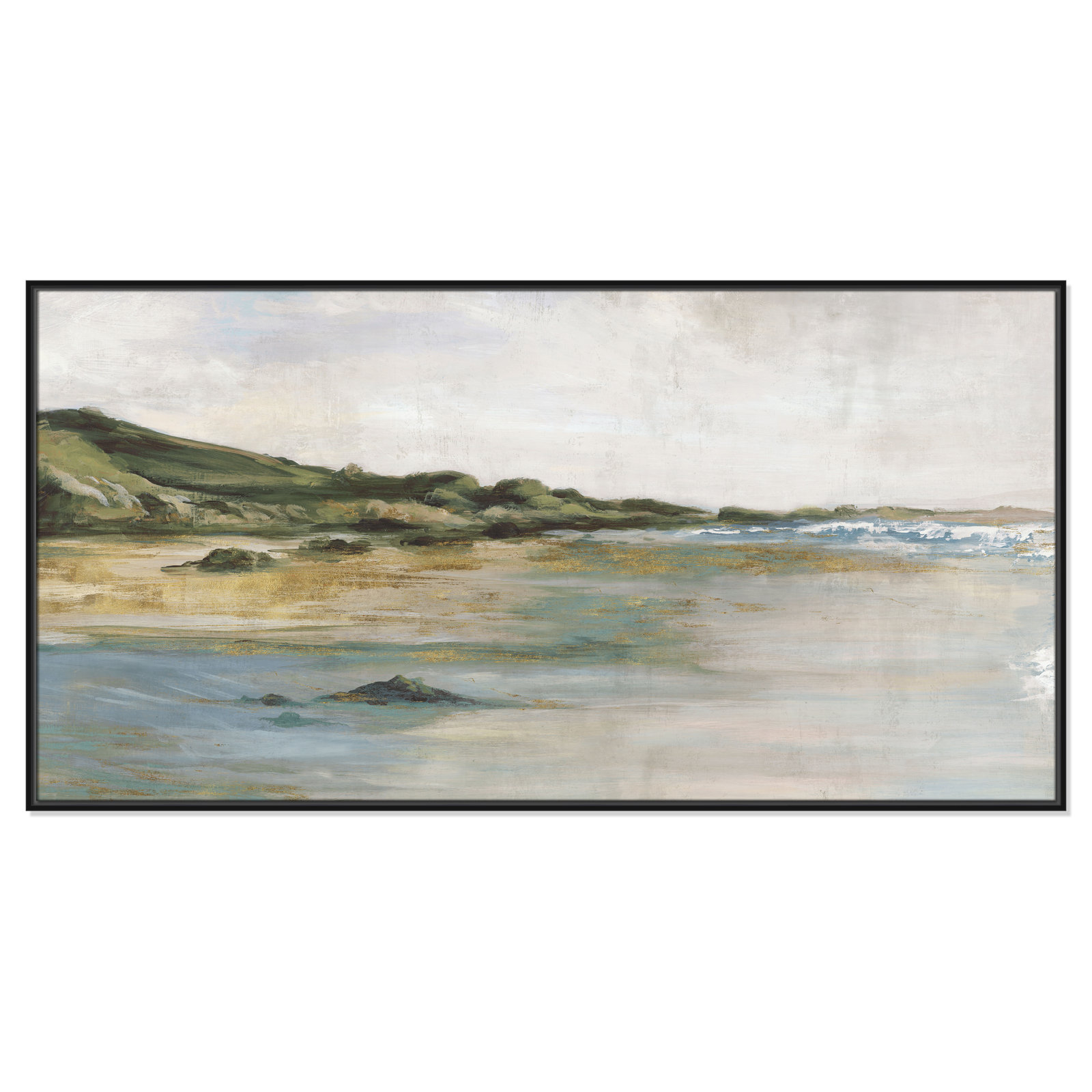 Cordoba "Tide's Edge" Print, 31.5" H x 61.5" W, Black