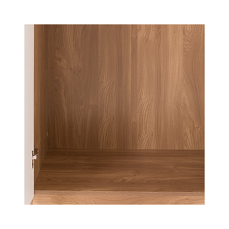 Brylene 2 Door Wardrobe, Oak/White High Gloss