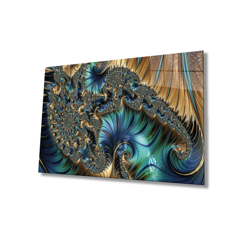 Élégante peinture décorative en verre trempé 18,1 po x 28,3 po | 100% verre trempé, épaisseur: 0,16 pouce | Superbe œuvre d'art pour la décoration intérieure, le salon et les espaces de bureau, durable et facile à nettoyer