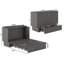 Lit escamotable en bois massif avec station de charge et matelas Kindig-71855950-25387742