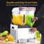 Machine à Slushie commerciale 15L x2 - Double réservoir en acier inoxydable avec autonettoyant, pour restaurants et bars