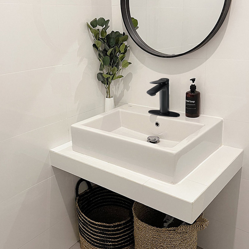 Robinet de salle de bain monocommande, Noir mat