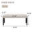 Modern Tufted Linen Dining Bench-741403354