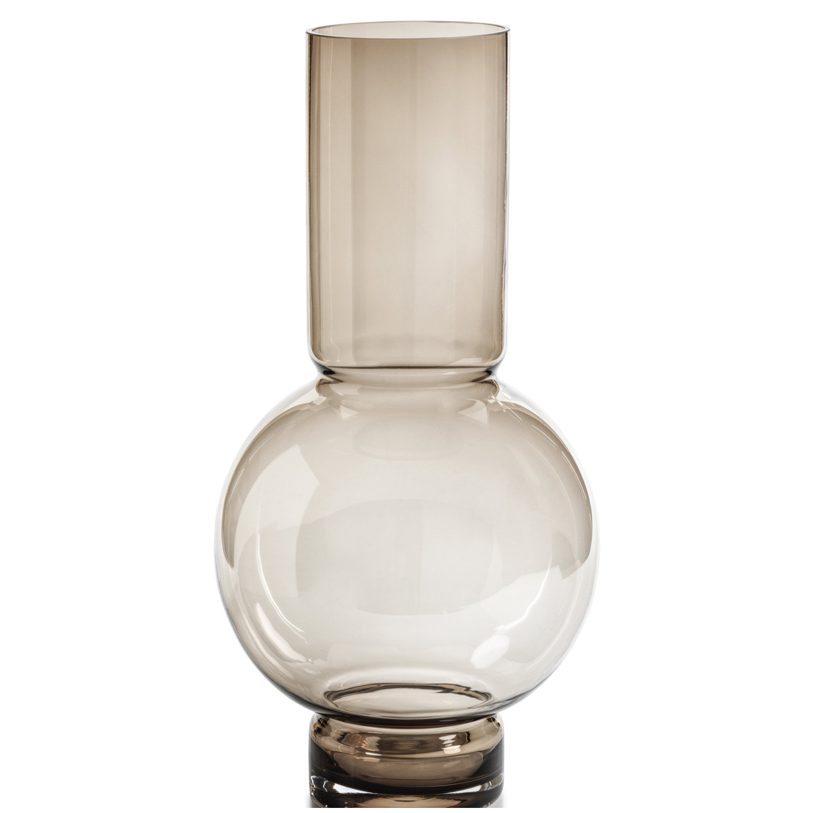19.75'' Glass Table Vase, Taupe