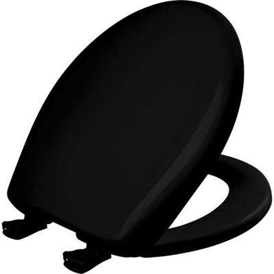 Siège de toilette rond noir