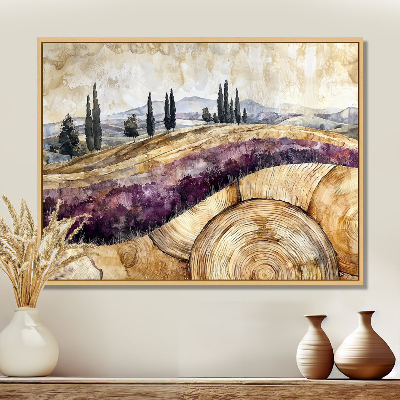 Impression sur toile Woodbridge - Vineyard, H 12 po x l 20 po, Impression encadrée flottante, Crème, crème
