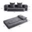 Canapé modulaire transformable avec trois tabourets de repose-pieds, fonction de lit escamotable et conception compacte pour les petits espaces, les bureaux à domicile, les salles de jeux et les dortoirs-396711187