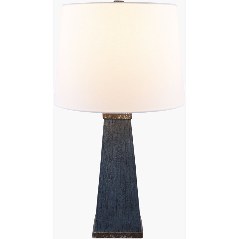 Lampe de table Arkos, Bleu, H 24 po x l 13 po x P 13 po, Blanc, 60
