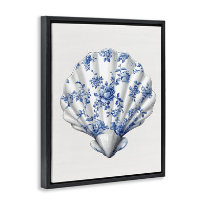 Cadre flottant Funky Toile Seashell, design par lettré et doublé
