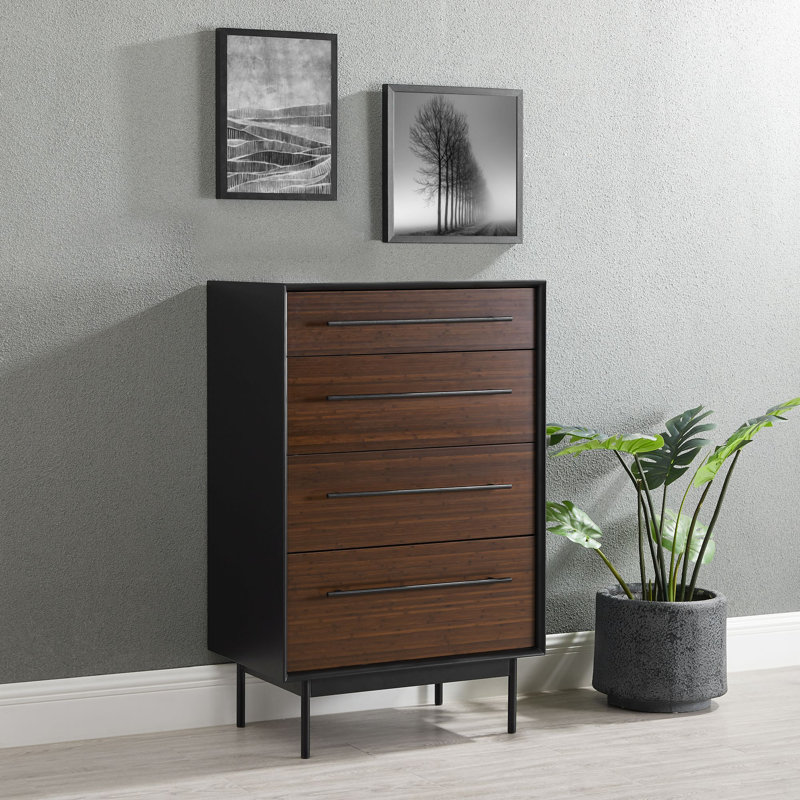 Raines Solid Wood 28.25'' W 4 - Drawer Dresser