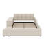 Lit tapissier au sol, lit d'enfant avec bureau de chevet et petit tabouret rond-1052588869-1052588871