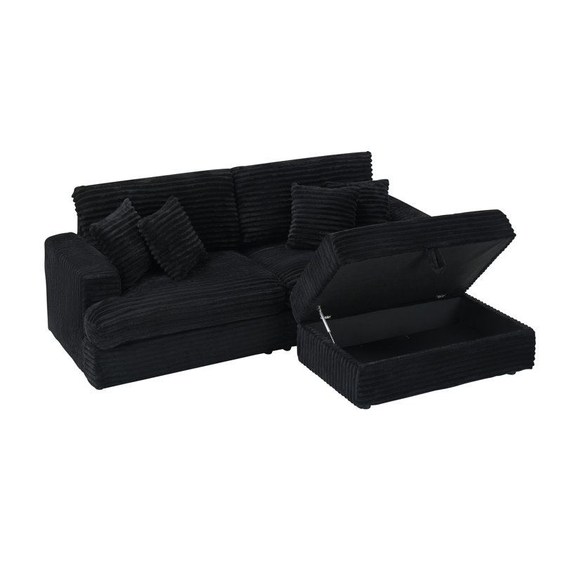 41.34-inch gorgeous sofa, Black