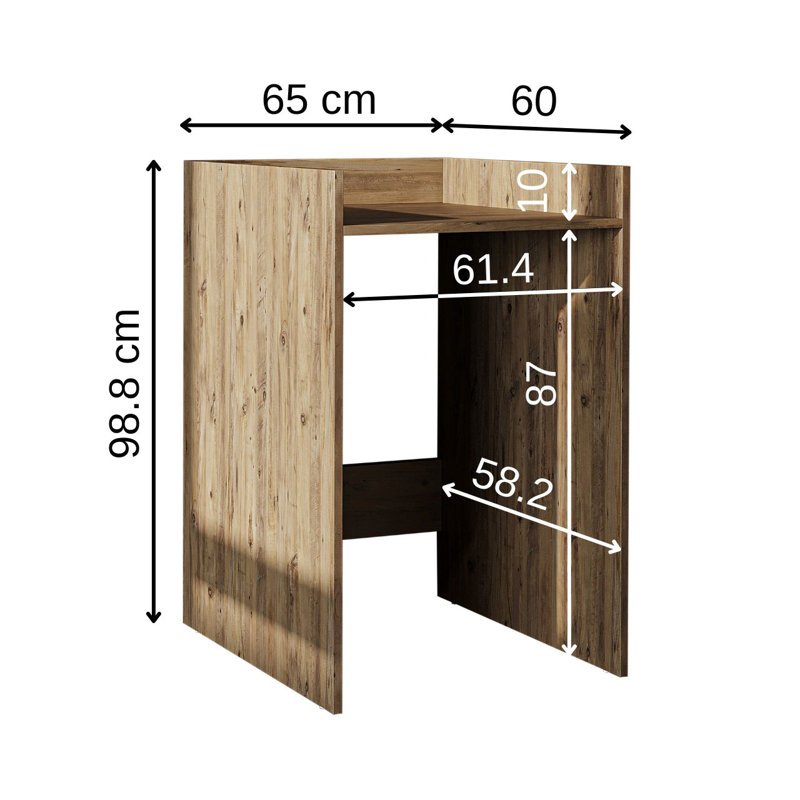 Derin Washing Machine Cabinet, 65 cm,, Oak