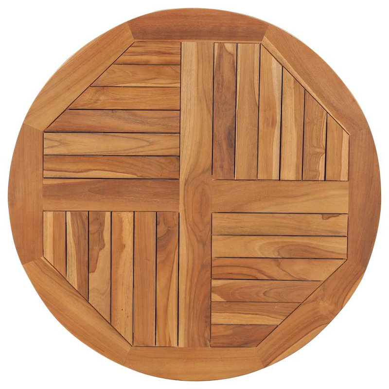 Tabletop Teak Solid Teak Wood Diameter 31.5 in Thickness 1.0 in Premium Wood Tabletop
