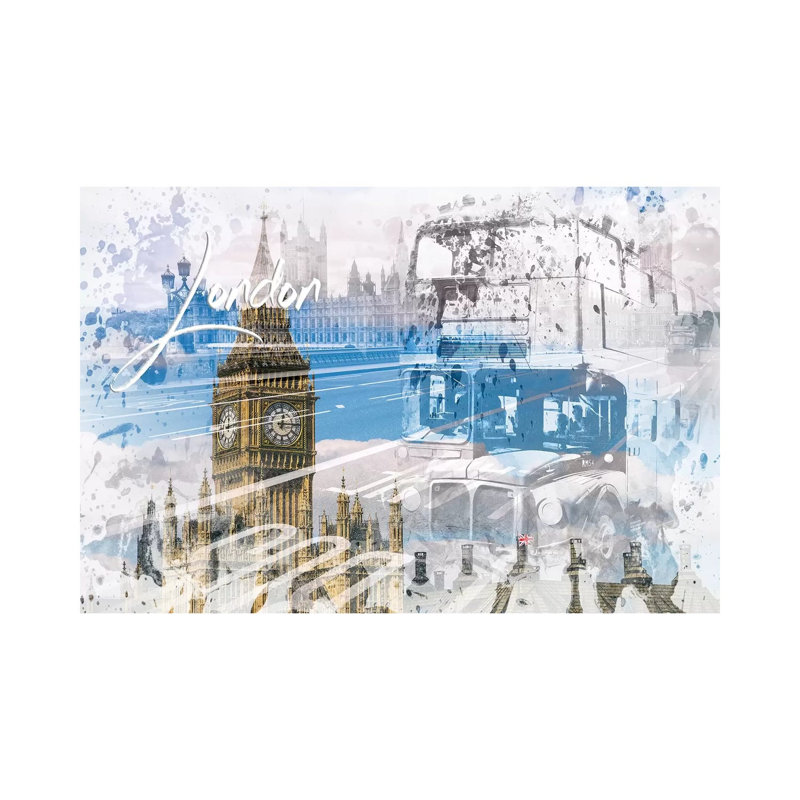 City Art Westminster Collage by Melanie Viola - Wrapped Canvas Print, 66.04 cm H x 45.72 cm W x 3.175 cm D