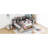 Wooden Full Size Daybed With 2 Drawers, Daybed With Storage Shelf And USB Charging Ports,Grey-1454683626