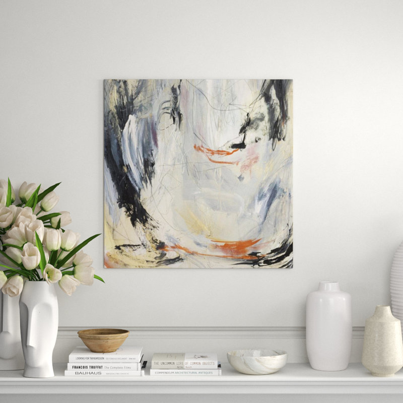 Scribbles in My Heart par Emma McCartney - Peinture, H 30 po x l 30 po x P 1,5 po, Couche de verre