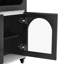 Black & Marble White Multifunctional Extendable Dining Table, Rolling Kitchen Island With Drawers Power Outlet Brake Lock Storage Cabinet