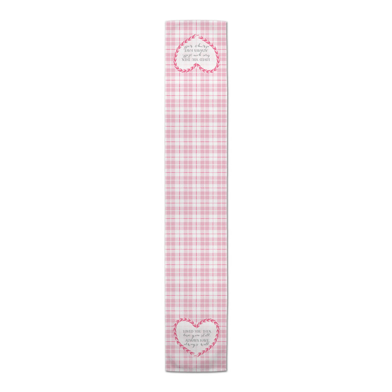 Plaid Cotton Blend Wedding Table Runner