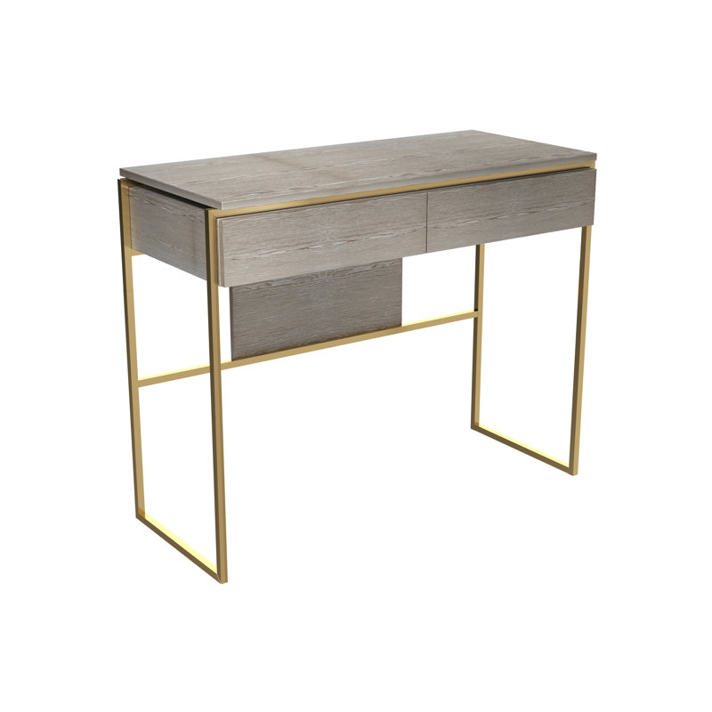 Euclid Dressing Table, Brass Brushed