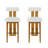 Renee Indoor Wooden Upholstered Barstool, Walnut Finished And Ivory Upholstery, Set Of 2