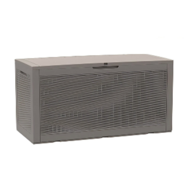 Très grande boîte de rangement d'extérieur pour terrasse - armoire en résine durable, imperméable et verrouillable pour patio et jardin de 120 à 260 gallons