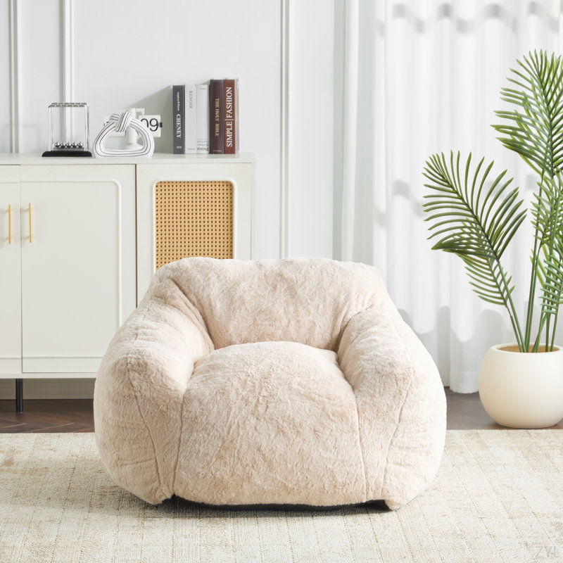 Indoor Armchair Style Bean Bag, Beige