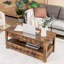 Table basse extensible à 4 pieds avec rangement Khaleesi