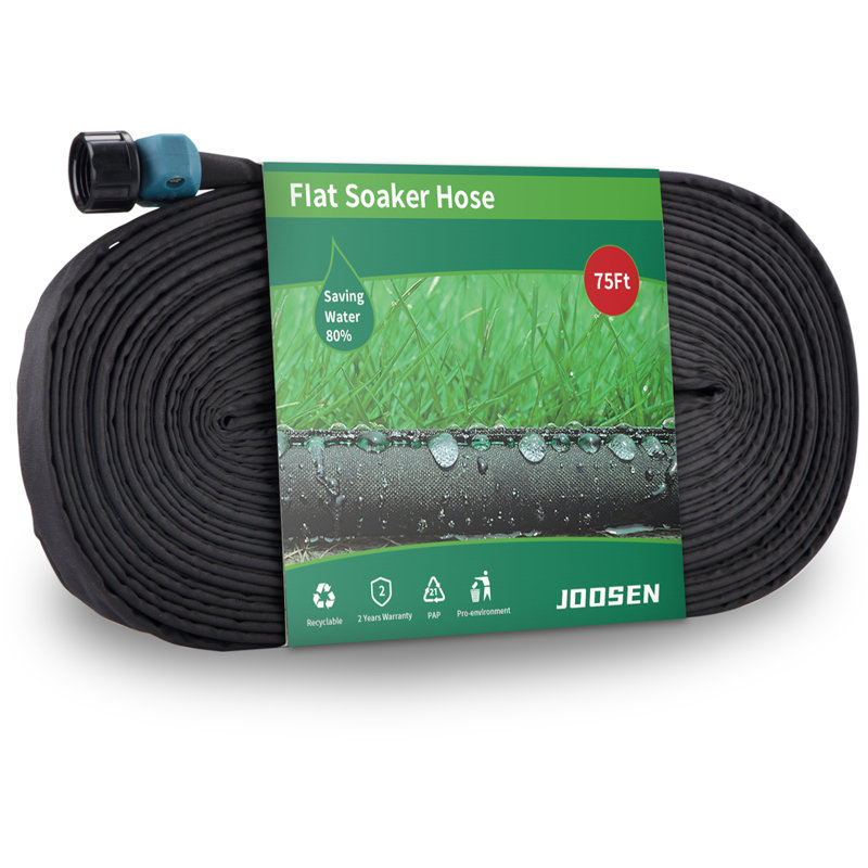 JOOSEN Double Layer Garden Soaker Hose, 75ft