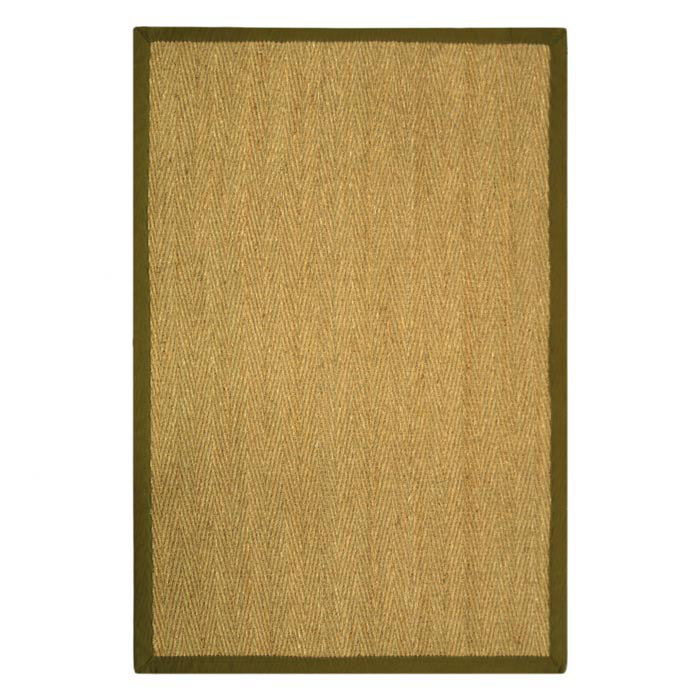 Auckland Bamboo Slat/Seagrass Natural/Olive Area Rug