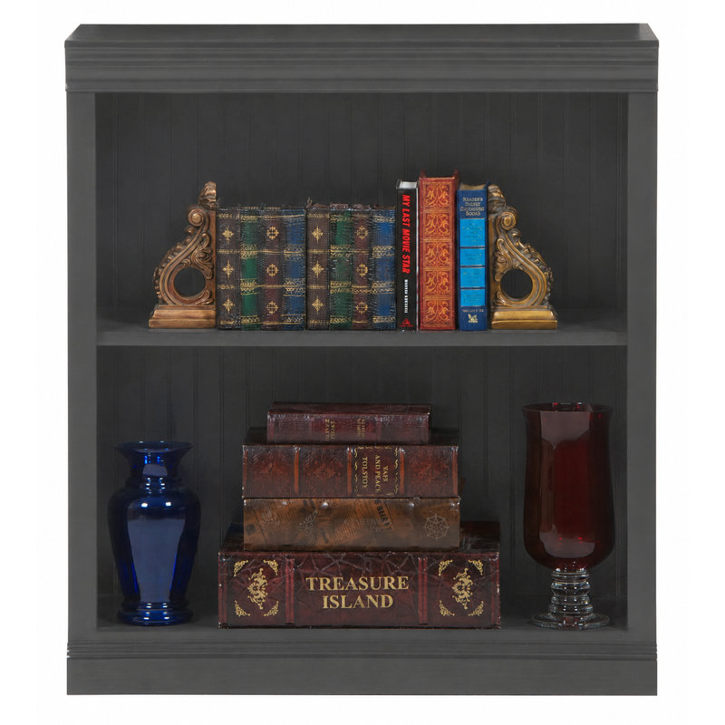 Sherita Bookcase, Gray, (1 Shelf) 36” H x 32” W x 14.25” D