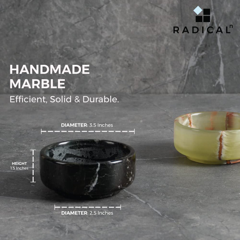 Desserte en marbre Ebern Designs Dangela, Noir / Vert