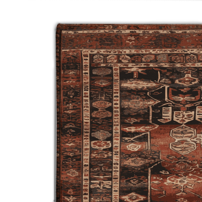 Tapis turc intérieur et extérieur brun, Rectangulaire 8 pi x 10 pi
