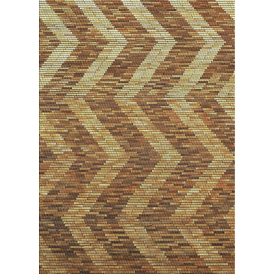 Tapis de la surface brune en laine touffeté à la main Deville
