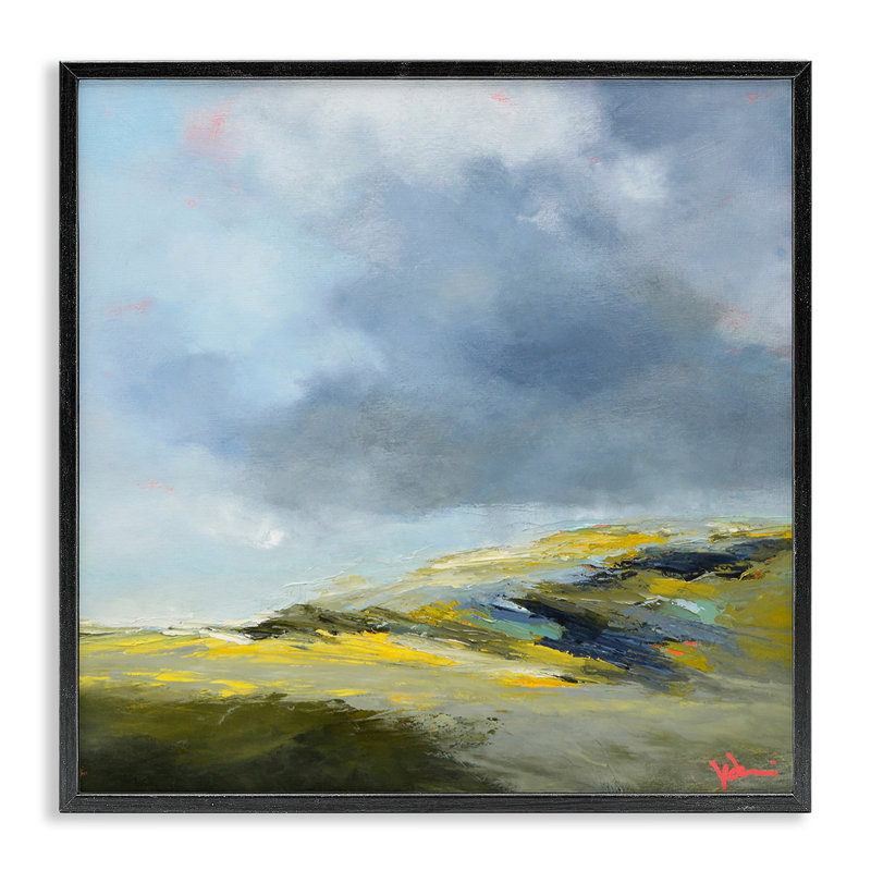«Murky Clouds Landscape», art de la giclée encadrée par Patrick Dennis, H 24 po x l 24 po, Giclée encadrée noir minuit