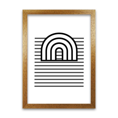 3D Rainbow And Lines Original - Print