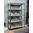Galien Rectangular Etagere Bookcase in Antique Oak and Sandy Gray-112568916
