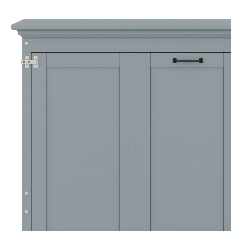 Lit escamotable qui se transforme en armoire murale pliée, Gris